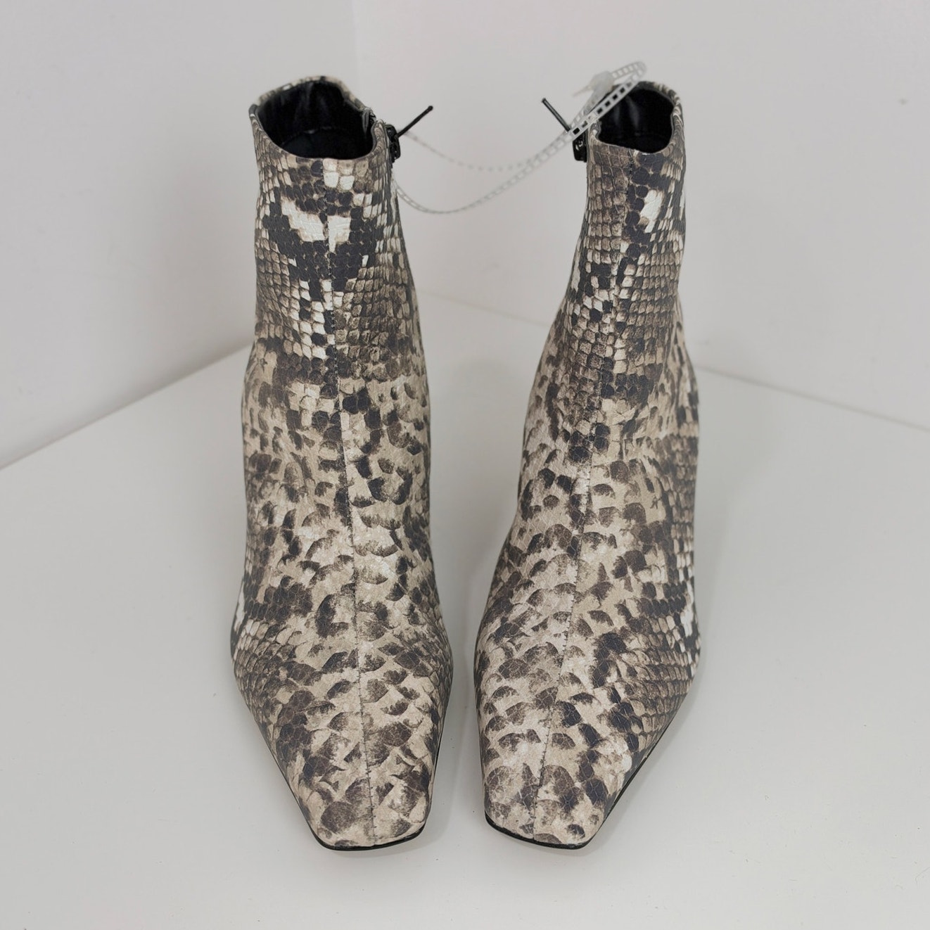 Gianni Bini Palmero Ankle Boots Leather Snake Print Kitten Heel Us 7 New — image 4 of 8